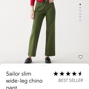 Jcrew Sailor Wide Leg Chino